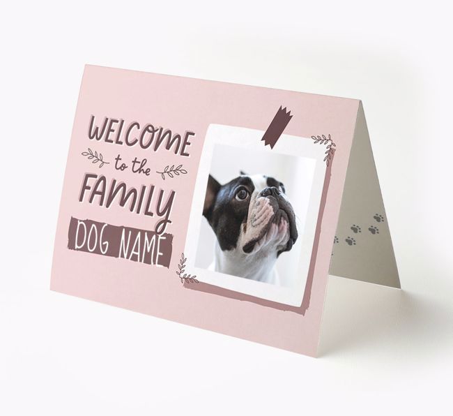 Welcome To The Family: {breedFullName} Photo Upload Card